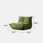 Nordic Lazy Caterpillar Chair with Milk Velvet Upholstery