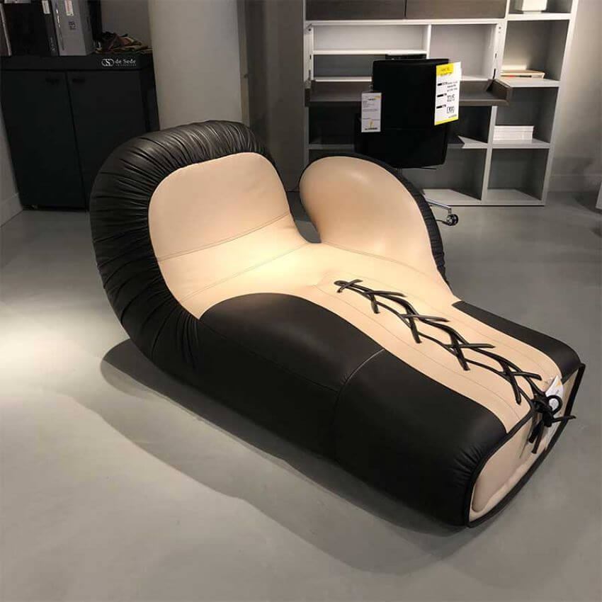 Nordic Luxury Boxing Glove Sofa With Faux Leather Finish