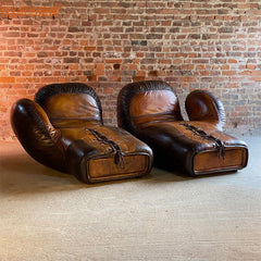 Nordic Luxury Boxing Glove Sofa With Faux Leather Finish