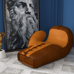 Nordic Luxury Boxing Glove Sofa With Faux Leather Finish