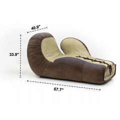 Nordic Luxury Boxing Glove Sofa With Faux Leather Finish Dimensions