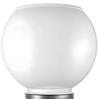 Nordic Metal Solar Outdoor Table Lamp – Round Glass Globe Light