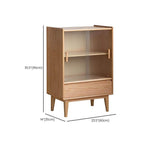Nordic Natural Oakwood Sideboard with Glass Sliding Doors