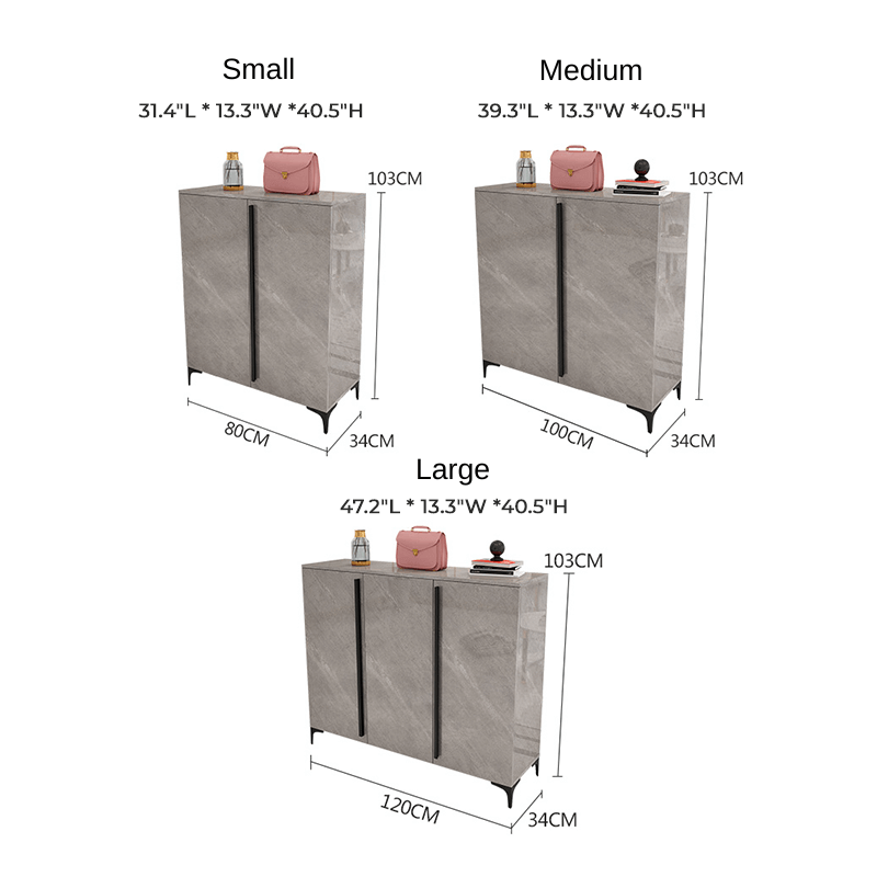 Nordic Slim Shoe Cabinet with Adjustable Shelves