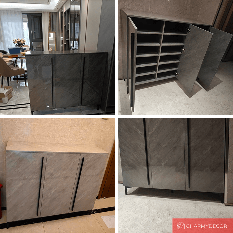 Nordic Slim Shoe Cabinet with Adjustable Shelves