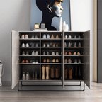 Nordic Slim Shoe Cabinet with Adjustable Shelves