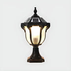Nordic Solar Outdoor Table Lamp with LED – Black & Bronze Metal