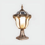 Nordic Solar Outdoor Table Lamp with LED – Black & Bronze Metal