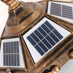 Nordic Solar Outdoor Table Lamp with LED – Black & Bronze Metal