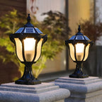 Nordic Solar Outdoor Table Lamp with LED – Black & Bronze Metal Main Product Image