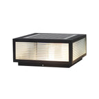 Nordic Square Solar Table Lamp – Black Metal Outdoor Lighting
