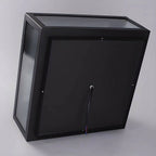 Nordic Square Solar Table Lamp – Black Metal Outdoor Lighting