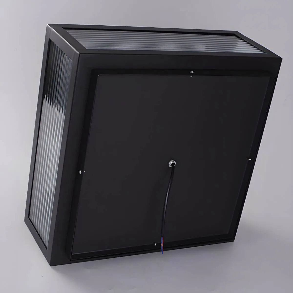 Nordic Square Solar Table Lamp – Black Metal Outdoor Lighting
