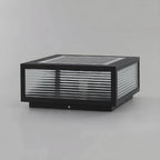 Nordic Square Solar Table Lamp – Black Metal Outdoor Lighting