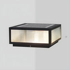 Nordic Square Solar Table Lamp – Black Metal Outdoor Lighting