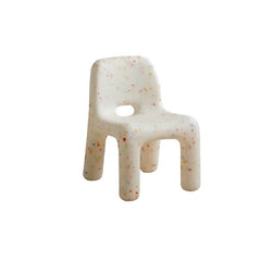 Kids Nordic Style Chair in White PE Material for Comfortable Seating and Play