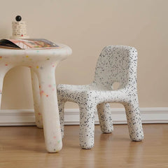 Nordic Style Children Chair in White PE Material for Comfortable Seating