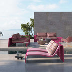 Nordic Style Outdoor Rattan Sofa with Aluminum Frame