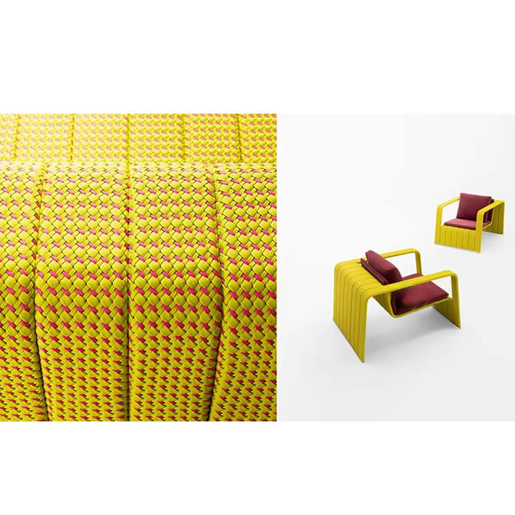 Nordic Style Outdoor Rattan Sofa with Aluminum Frame