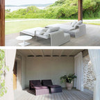 Nordic Style Outdoor Rattan Sofa with Aluminum Frame