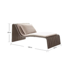 Nordic Style Outdoor Rattan Sofa with Aluminum Frame