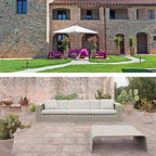 Nordic Style Outdoor Rattan Sofa with Aluminum Frame