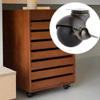 Oak Vertical Storage Cabinet With 7 Drawers and Tray Top