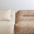 Oatmeal Chenille Cotton Linen Modular Sofa With Cloud-Low Profile