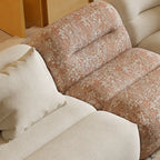 Oatmeal Chenille Cotton Linen Modular Sofa With Cloud-Low Profile