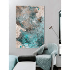 Oceanic Mother of Pearl Wall Art with Sculpted Texture for Living Spaces
