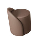 Off white leather swivel makeup stool with quiet, durable design and premium comfort