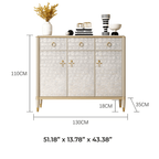 Off-white Shoe Cabinet With Doors & Metal Tapered Legs