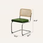 Oil Wax Leather Dining Chair with Ergonomic Curved Back