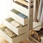 Open Metal Wardrobe Armoire With Shelves, Rod and Drawer Options