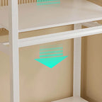 Open Steel Wardrobe System With Shelves for Airy Bedroom Storage