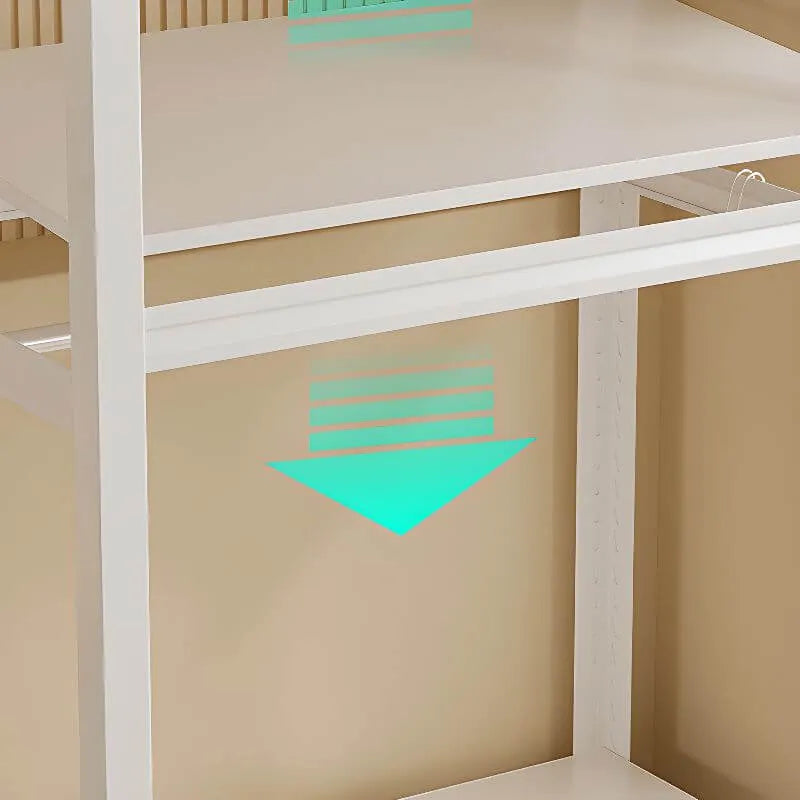 Open Steel Wardrobe System With Shelves for Airy Bedroom Storage