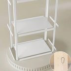 Open Steel Wardrobe System With Shelves for Airy Bedroom Storage
