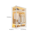 Open Steel Wardrobe System With Shelves for Airy Bedroom Storage Dimensions