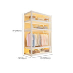 Open Steel Wardrobe System With Shelves for Airy Bedroom Storage Dimensions