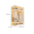 Open Steel Wardrobe System With Shelves for Airy Bedroom Storage Dimensions