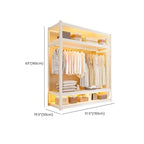 Open Steel Wardrobe System With Shelves for Airy Bedroom Storage Dimensions