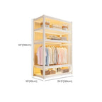 Open Steel Wardrobe System With Shelves for Airy Bedroom Storage Dimensions