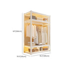 Open Steel Wardrobe System With Shelves for Airy Bedroom Storage Dimensions