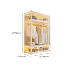 Open Steel Wardrobe System With Shelves for Airy Bedroom Storage Dimensions