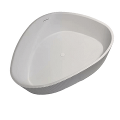 Spacious 71-Inch White Acrylic Bathtub with Triangle Design for Two People