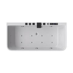 Luxury White Rectangular Bathtub with Intelligent Surfing Massage Features