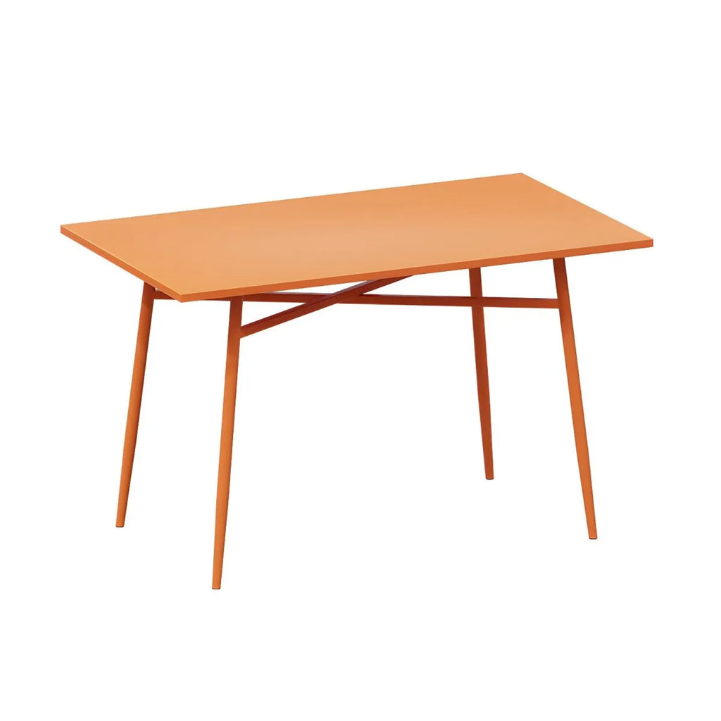 Orange Metal Modern Coffee Table – Square & Rectangular Outdoor Patio Tables
