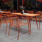 Orange Metal Modern Coffee Table – Square & Rectangular Outdoor Patio Tables