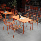 Orange Metal Modern Coffee Table – Square & Rectangular Outdoor Patio Tables