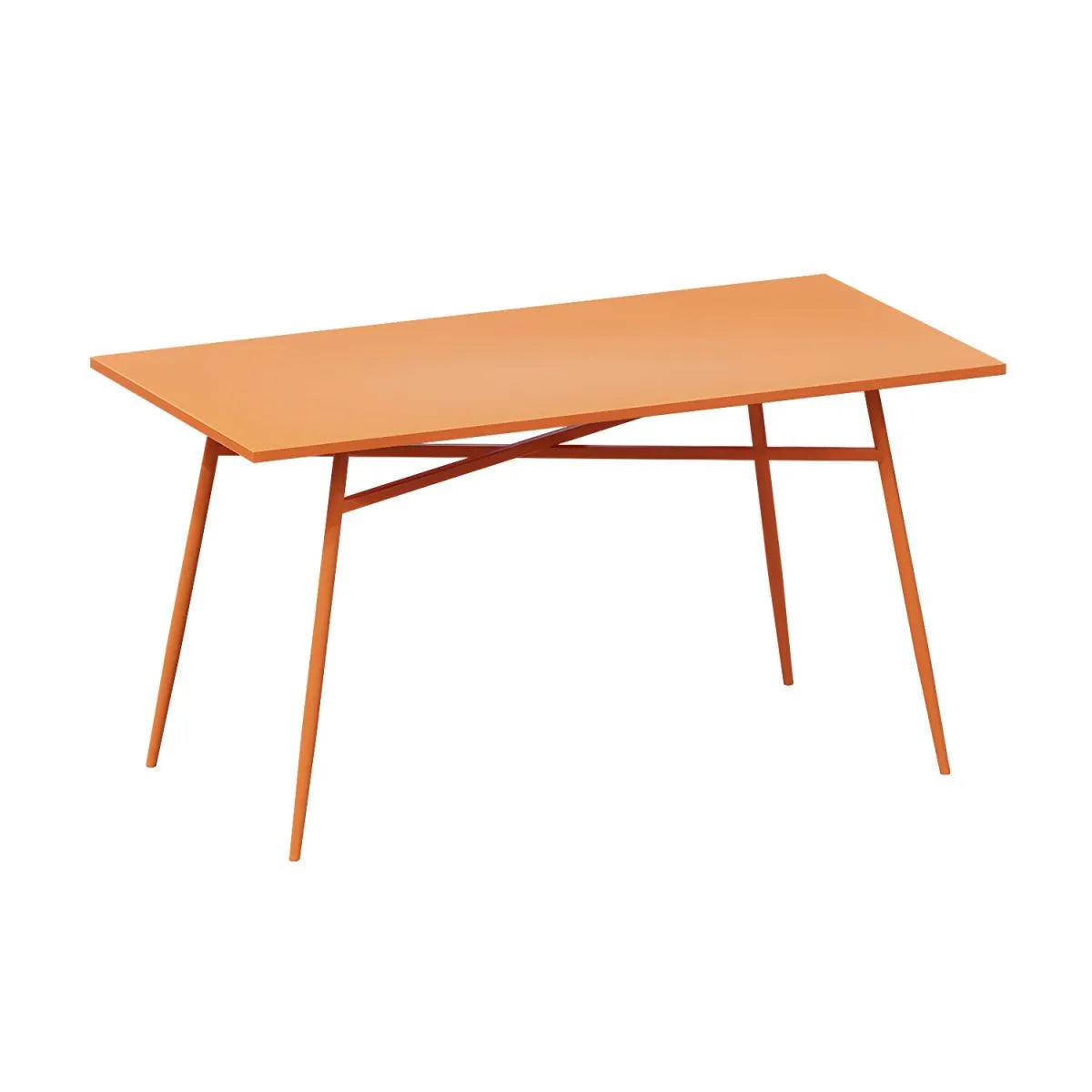Orange Metal Modern Coffee Table – Square & Rectangular Outdoor Patio Tables